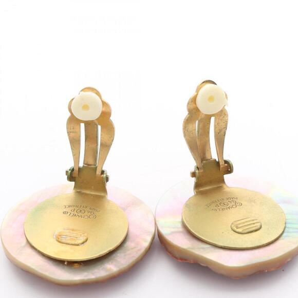 CHANEL Brown Logo Earrings - Picture 5 of 8